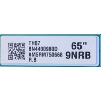 LED DRIVER PARA TV SAMSUNG / NUMERO DE PARTE BN44-00980D / L65S9NRB_RHS / BN4400980D / AM5RM750668 / DISPLAY BN9-48138A / LSF650FF11-P01 / MODELO QN65Q90RAFXZA FA02	